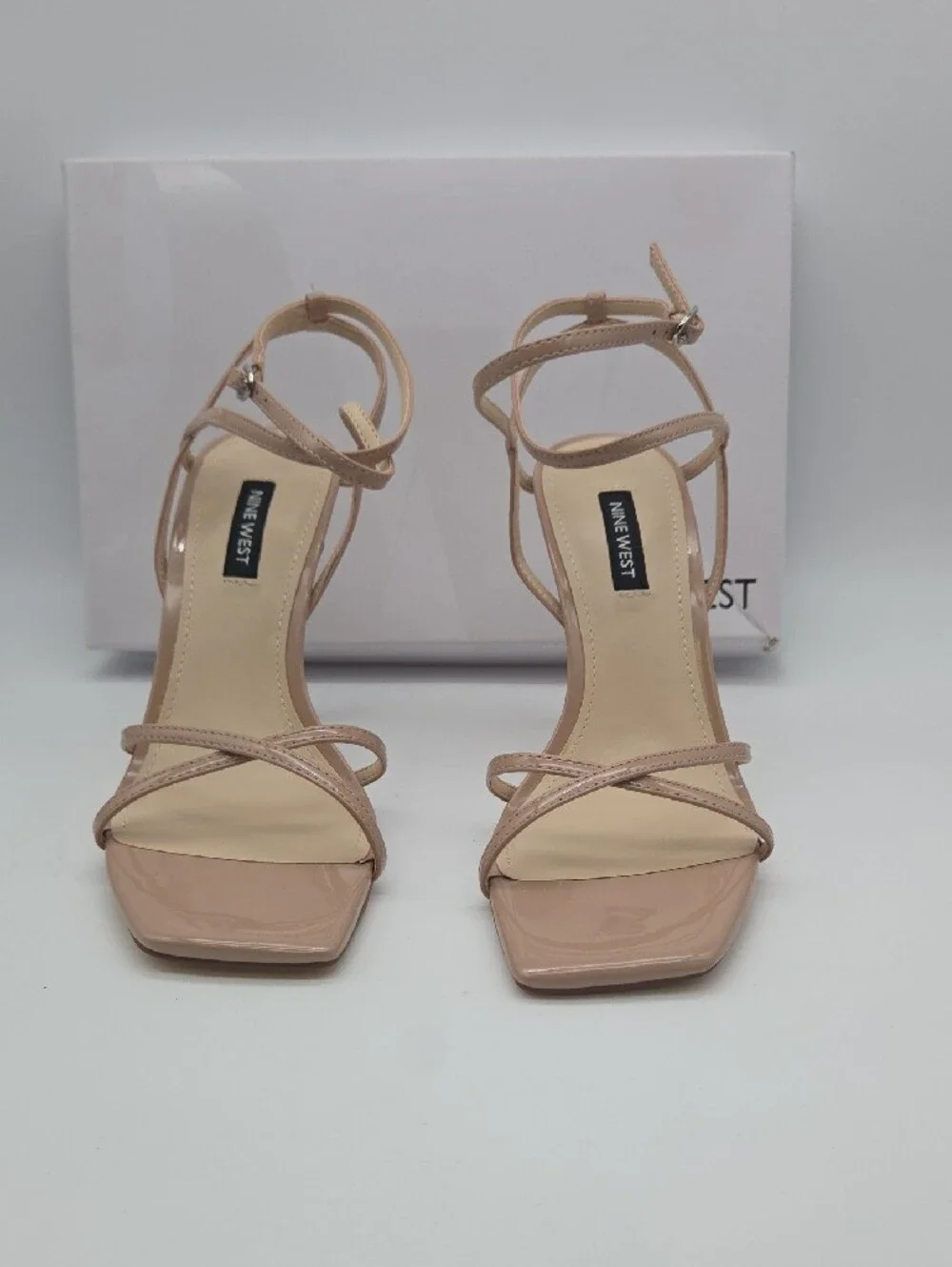 Nine West Beige Strappy High Heel Sandals